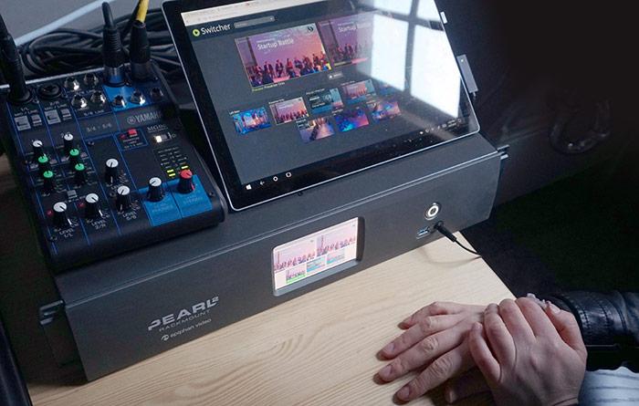 Pearl-2's intuitive touch screen and one-touch streaming / recording