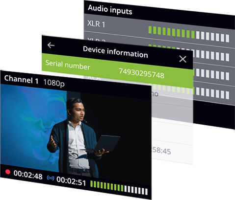 Pearl Nano control screens example