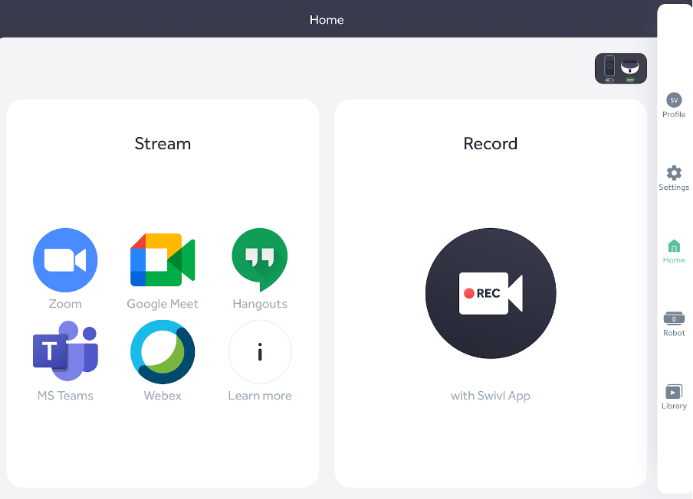 Teams app home screen