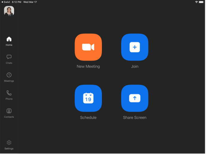 Teams home screen