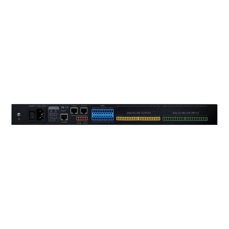 Aurora 8x8 Dante DSP with 8x8 analog in and out