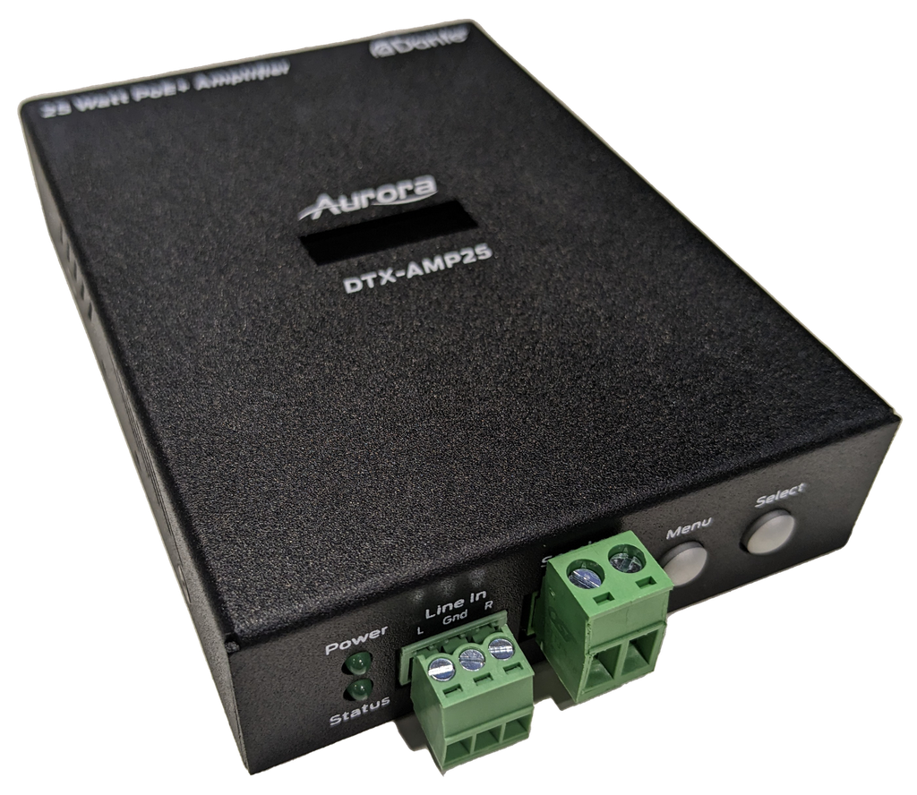 Aurora Dante 25 Watt PoE+ Amplifier