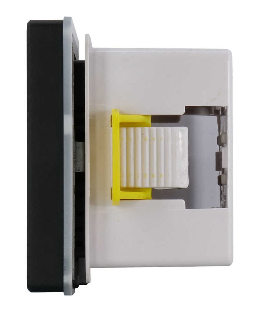 Aurora 4” 1:1 aspect ratio wall mount ReAX touch panel control system with serial, relays, I/O, IR, and Ethernet control ports (black)