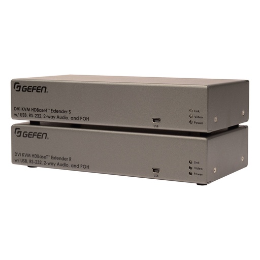 [EXT-DVIKA-HBT2] Gefen DVI KVM HDBaseT 2.0 Extender with USB, RS-232, 2-way Audio, and POH